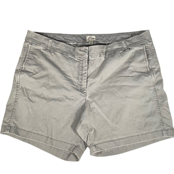 J. Crew Factory Pants - J.Crew Womens Gray Chino Shorts Size 18 Re-Imagined Stretch Cotton Twill 5 inch